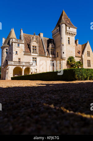 The Château des Milandes, known worldwide as the home of Josephine Baker. Stock Photo