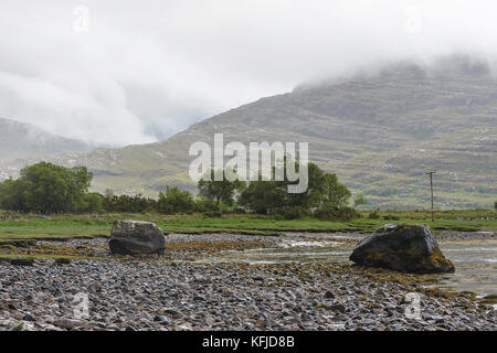 landscape on the A835 road to Ullapool Stock Photo