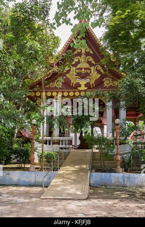 Temple Wat Khunaram with Mummy of a Buddhist monk Luang Pho Daeng on Koh Samui in Thailand Stock Photo