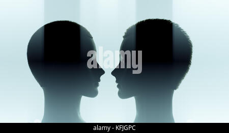 Futuristic art, robotic technology idea Stock Photo