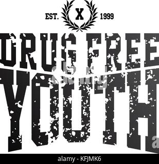 Straight Edge - Drug Free Youth Campaign Vector Art Stock Vector
