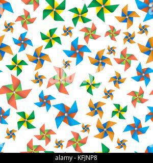 Colorful paper windmill pinwheel Stock Vector