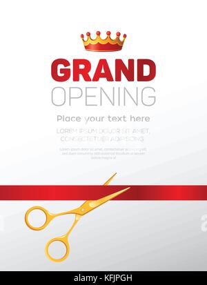 Grand opening template - modern vector illustration Stock Vector