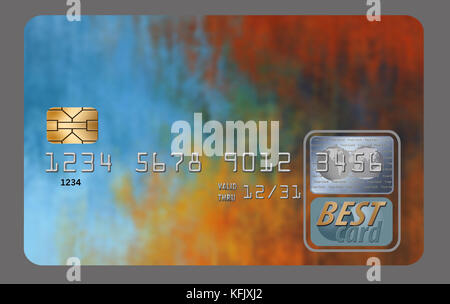 Credit card or debit card but made with no type to identify type of card. You can add what you want. Stock Photo
