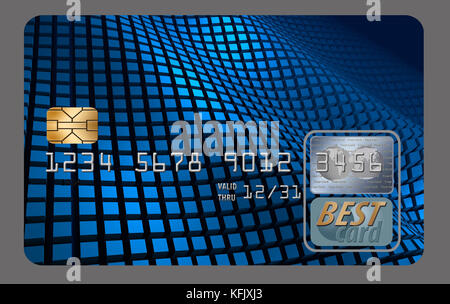 Credit card or debit card but made with no type to identify type of card. You can add what you want. Stock Photo