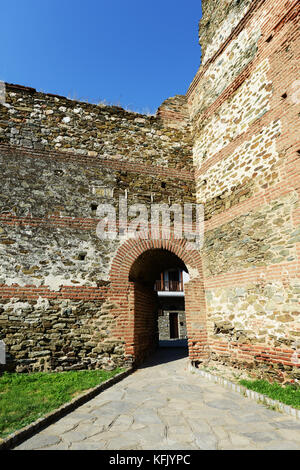 The old city walls of Thessaloniki in Greece. Stock Photo