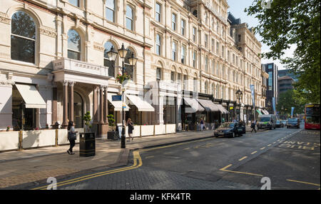 The Grand Hotel and restaurants on Colmore Row, Birmingham Stock Photo