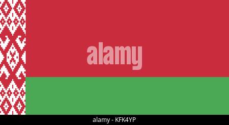 Vector illustration Belarus flag icon isolated on white background. Belarus flag button Stock Vector
