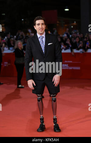 Italy, Rome, 28 October 2017 : Jeff Bauman attend the red carpet of the movie 'Stronger' at the Rome Film Festival based on Bauman's memoir about the  Stock Photo