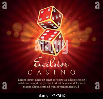 Gambling dice poster Stock Vector