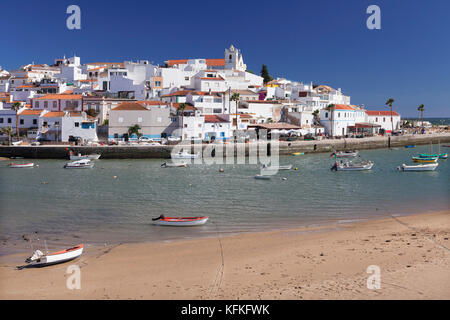 Fishing village of Ferragudo, near Portimao, Algarve, Portugal Stock Photo