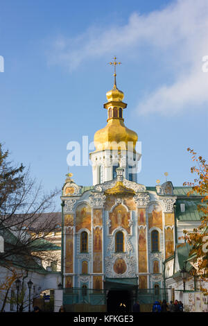 Gate Church of the Trinity. Lavra main entrance, Kiev city, Ukraine Stock Photo