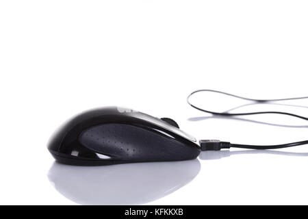 Photo of computer mouse. Isolated on white background Stock Photo