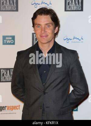 Cillian Murphy attending the Peaky Blinders Series Four premiere at Cineworld in Birmingham. Stock Photo