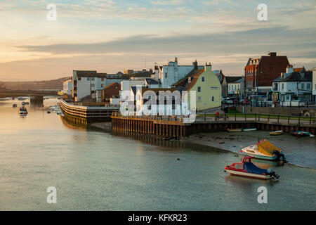 Sunset in Shoreham-by-Sea, West Sussex, England. Stock Photo