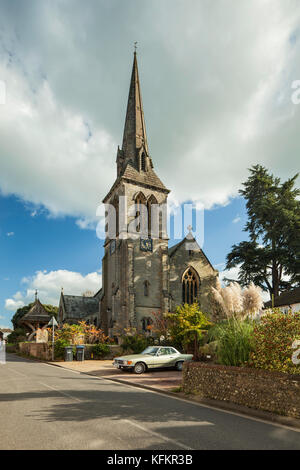 Autumn afternoon at Holy Trinity church in Hurstpierpoint, West Sussex, England. Stock Photo