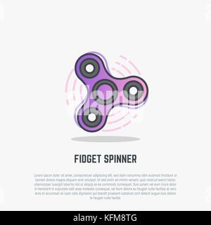 Fidget spinning spinner Stock Vector