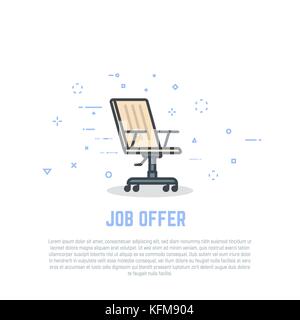 Chair and job offer Stock Vector