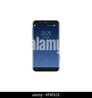 Smartphone with locked screen Stock Vector