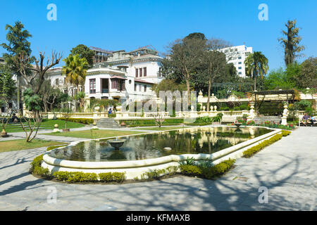 Garden of Dreams, Gallery building and pond, Kaiser Mahal Palace, Thamel district, Kathmandu, Nepal Stock Photo