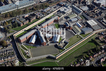 aerial view of HM Wakefield Prison, West Yorkshire, UK Stock Photo