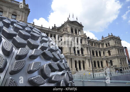 The Treasury building in Queen Street, Brisbane. Now a casino owned by Star Entertainment group. Stock Photo