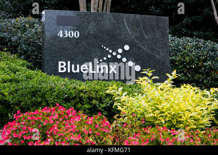 A logo sign outside of the headquarters of BlueLinx Holdings in Atlanta ...