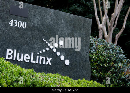 A logo sign outside of the headquarters of BlueLinx Holdings in Atlanta ...