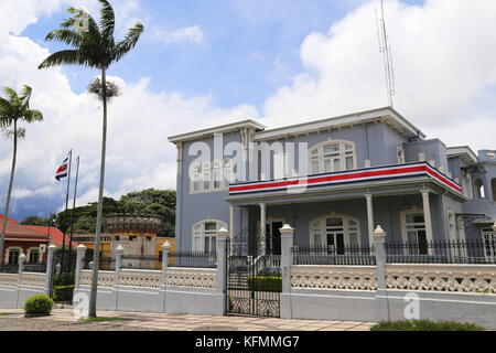 Castillo Azul, Asamblea Legislativa, Bulevar Ricardo Jiménez, San José, San José province, Central Highlands, Costa Rica, Central America Stock Photo