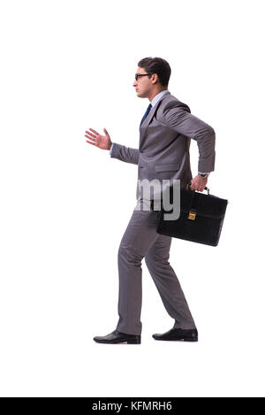 Puppet businessman isolated on white background Stock Photo