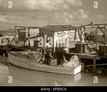 Fishing boat, Lower Matecumbe, Florida Keys, 1930s Stock Photo