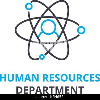 Human resources department concept , outline icon, linear sign, thin line pictogram, logo, flat vector, illustration Stock Vector