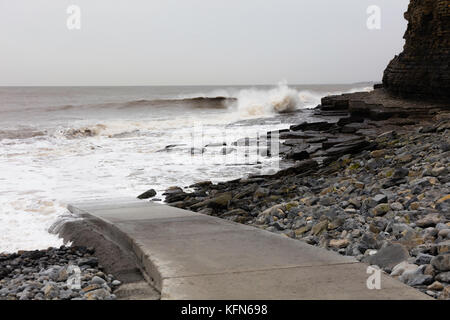 Southerndown beach, Ogmore-by-Sea, Vale of Glamorgan, South Wales coast Stock Photo