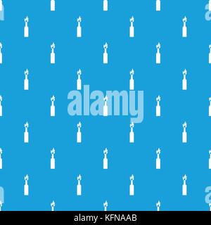 Burning bottle pattern seamless blue Stock Vector