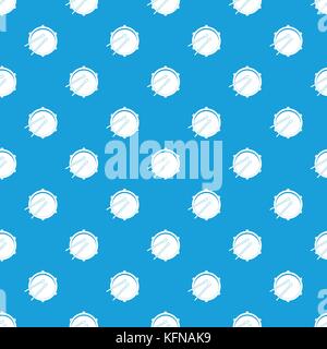 Drum pattern seamless blue Stock Vector