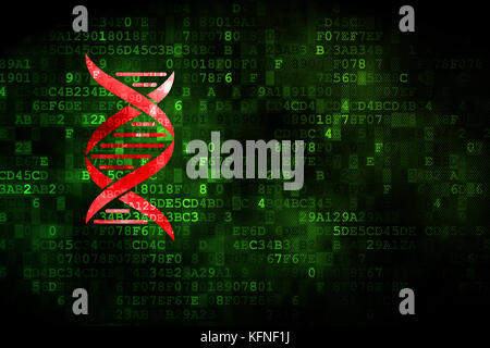 Science concept: DNA on digital background Stock Photo