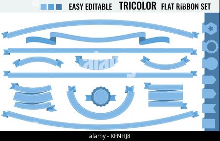 Set of retro badges, labels, ribbons, design and infographic elements. Stock Vector