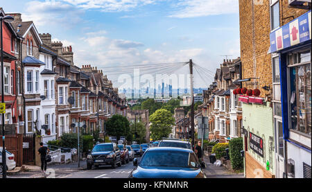 View of London from Woodland Road, Crystal Palace, London, England, UK. Stock Photo