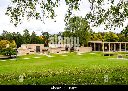 Woodland Crematorium, Skogskyrkogarden, Woodland Cemetery, Unesco World Heritage site, Stockholm, Sweden Stock Photo