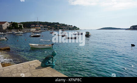 wonderful coast on the island of hvar in croatia Stock Photo