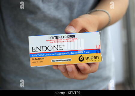 NOT AN ACTUAL MEDICATION - STOCK PHOTO ONLY! - Prescription painkiller Endone - strong pain killer Stock Photo