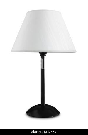 Front view of classic table lamp isolated on white Stock Photo