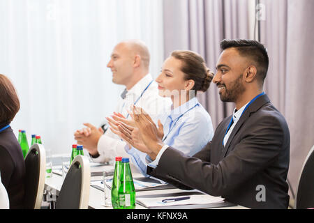 people applauding at business conference Stock Photo