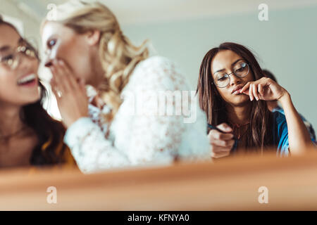 student girl working hard Stock Photo