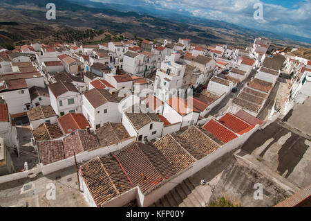 A view of the village of Pisticci, Italy. Pisticci is a town in the province of Matera, in the Southern Italian region of Basilicata. Stock Photo