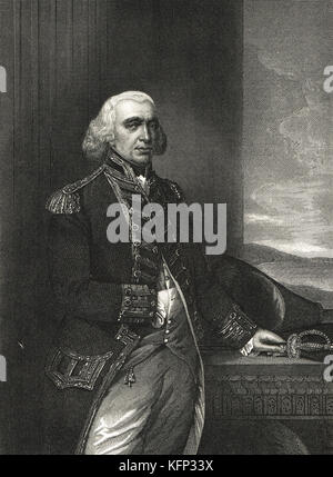 Richard Howe, 1st Earl Howe 1726–1799 Stock Photo