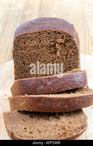 Sliced loaf of rye bread Stock Photo