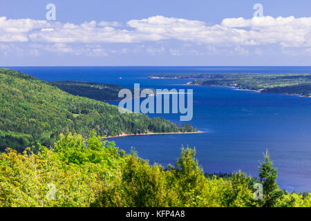 The Cape Breton Highlands region of Nova Scotia Canada. Stock Photo