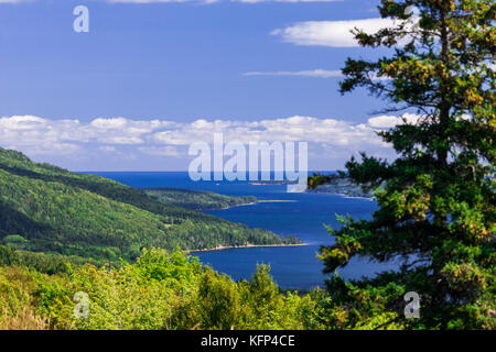 The Cape Breton Highlands region of Nova Scotia Canada. Stock Photo