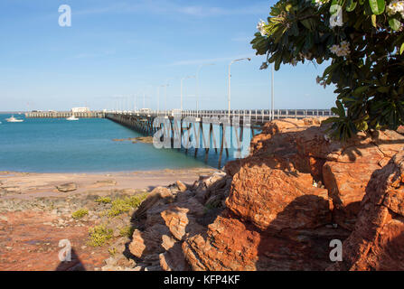 Port of Broome,Western Australia, the largest deep-water access port servicing  Kimberley region ,open to shipping  seven days a week. Stock Photo